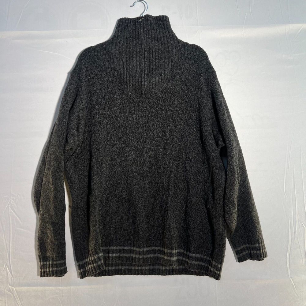 Briard - Made in Italy - Wool Blend 1/4 Zip Turtle Neck Collared Sweater Large